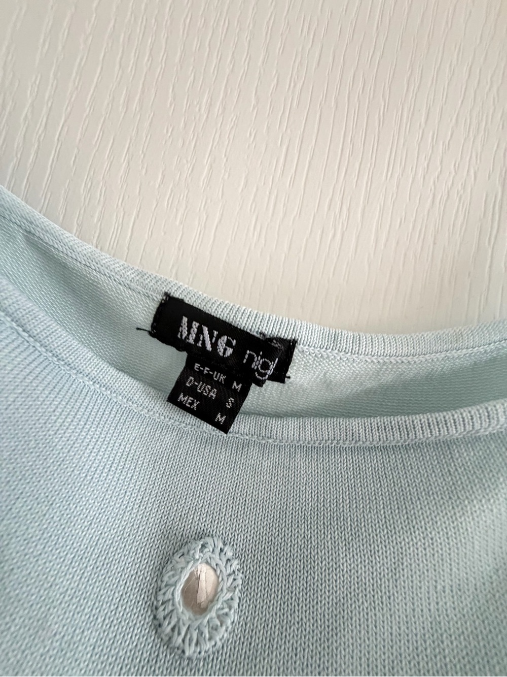 Mango Light Blue Button-Front Cardigan and Shell Set - Picture 4 of 4
